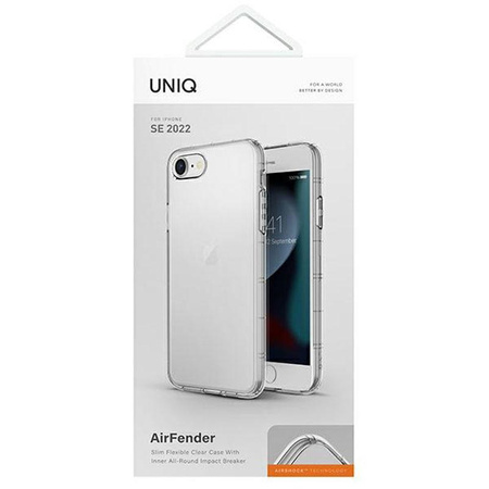 UNIQ Air Fender - pouzdro pro iPhone SE (2022/2020) / 8 / 7 (průhledné)