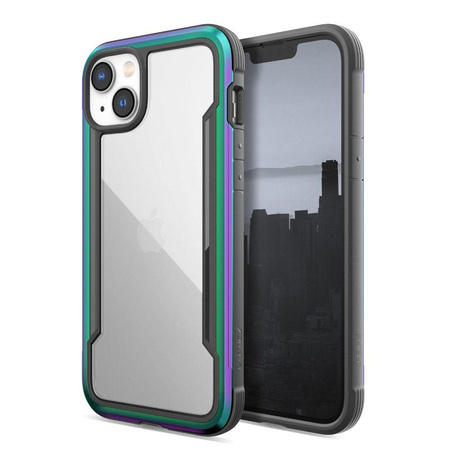 X-Doria Raptic Shield - Aluminum Case for iPhone 14 Plus (Drop-Tested 3m) (Iridescent)