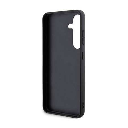 BMW Leder Carbon Blue Line - Tasche für Samsung Galaxy S24 (schwarz)