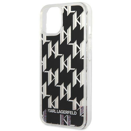 Karl Lagerfeld Monogram Liquid Glitter - iPhone 14 Plus Case (black)