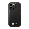 BMW Leder Hot Stamp Tricolor MagSafe - iPhone 14 Pro Max Tasche (Schwarz)