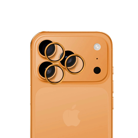 3mk HARDY Lens Protection Pro - Sklo na objektiv fotoaparátu iPhone 17 Pro / iPhone 17 Pro Max (Orange)