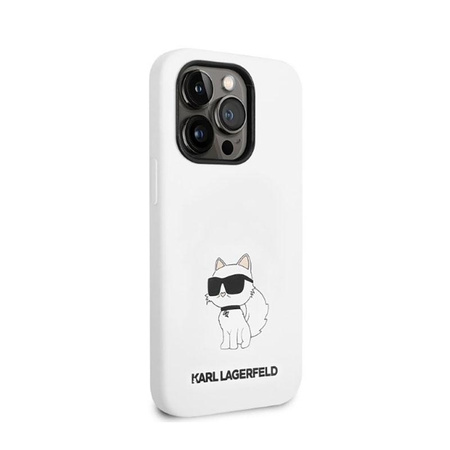 Karl Lagerfeld Silikon NFT Choupette - Hülle für iPhone 14 Pro (Weiß)