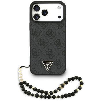 ETUI MAGSAFE GUESS DO IPHONE 17 PRO MAX CZARNE ZE SMYCZĄ MAGNETYCZNE CASE