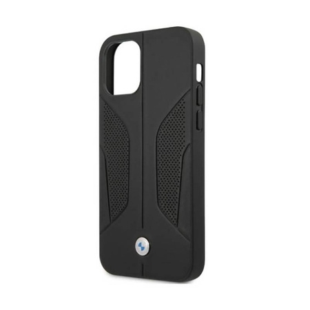 BMW Leather Perforate Sides - pouzdro pro iPhone 12 / iPhone 12 Pro (černé)