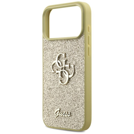 ETUI DO IPHONE 17 PRO MAX ZŁOTE GUESS ORYGINALNE BROKATOWE ELEGANCKIE CASE