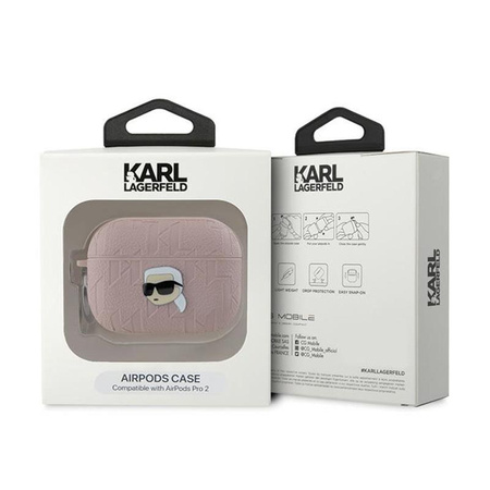 Karl Lagerfeld Monogram Karl Head - AirPods Pro 2 Case (pink)