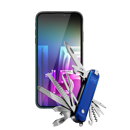 3mk HardGlass Max Lite - Verre trempé pour iPhone 15 Pro Max (Noir)
