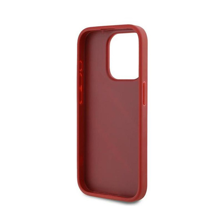 Karl Lagerfeld Diagonal Quilted Script - iPhone 15 Pro Case (red)