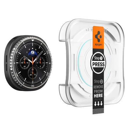 Spigen GLAS.TR EZ FIT 2-Pack – Gehärtetes Glas für Samsung Galaxy Watch 8 Classic 46 mm (2 Stück)