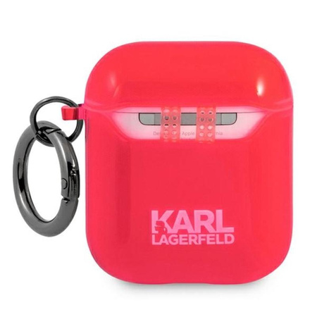 Karl Lagerfeld Choupette Head - pouzdro na Airpods (fluo růžové)