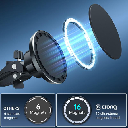 Crong Carclip Magnetic - MagSafe Magnetische Autohalterung (Schwarz)