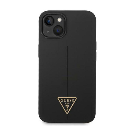 Guess Silicone Triangle Logo - Etui iPhone 14 (czarny)