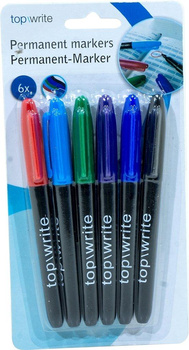 Topwrite - Permanent Markers 6 colors