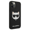Karl Lagerfeld Choupette Head Silicone - Coque iPhone 12 / iPhone 12 Pro (noir)