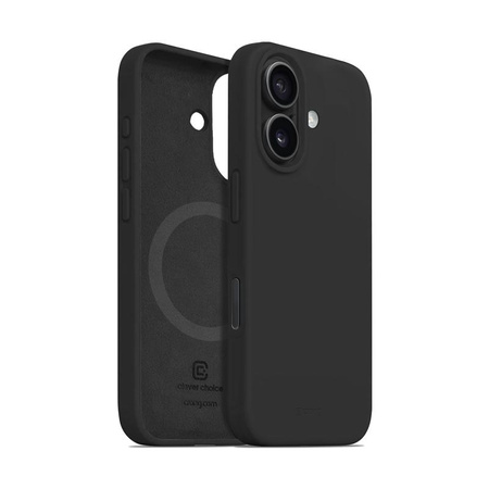 Magnetický kryt Crong Color Cover - kryt MagSafe pro iPhone 16 (černý)