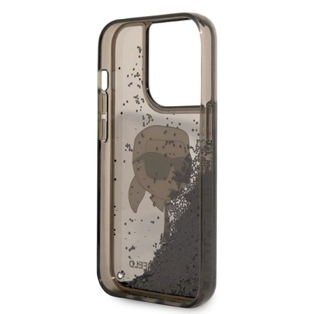 Karl Lagerfeld Liquid Glitter NFT Karl's Head - iPhone 14 Pro Tasche (schwarz)