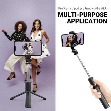 BLUETOOTH SELFIE STICK PILÓTÁVAL, STABILITÁVAL, telefonhoz, iPhone-hoz, Crong SelfieGo Lite, Crong SelfieGo Lite