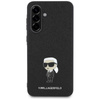Karl Lagerfeld Fixed Glitter Ikonik Logo Metal Pin - Pouzdro pro Samsung Galaxy A56 5G (černé)