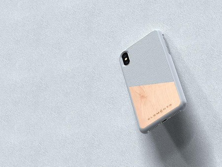 Nordic Elements Original Hel - Case for iPhone Xs Max with real maple wood (Light Grey)