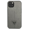 Guess Saffiano Triangle Logo Case – Etui iPhone 13 mini (srebrny)