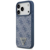 Guess Leather 4G Triangle Strass MagSafe - Case iPhone 17 Pro (Blue)