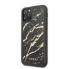Guess Marble Glass Gold Glitter - pouzdro pro iPhone 11 Pro (černé)