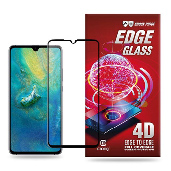 Crong Edge Glass 4D Full Glue - Teljes képernyő edzett üveg Huawei Mate 20-hoz