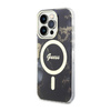 Guess Golden Marble MagSafe - pouzdro pro iPhone 14 Pro (černé)