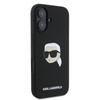 Karl Lagerfeld Silicone Karl Head Print MagSafe - étui pour iPhone 16 (noir)