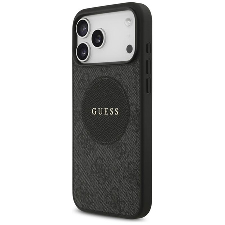 Guess 4G Circle Classic Logo MagSafe – Hülle iPhone 17 Pro Max (Schwarz)