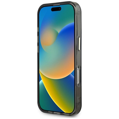 Guess IML Metal Mountain Logo MagSafe - Tasche für iPhone 16 Pro (schwarz)