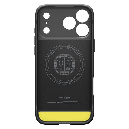 ETUI DO IPHONE 17 PRO do MAGSAFE SPIGEN RUGGED ARMOR ORYGINALNE CZARNE CASE