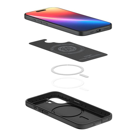 ETUI DO IPHONE 17 do MAGSAFE SPIGEN THIN ORYGINALNE MAGNETYCZNE CZARNE