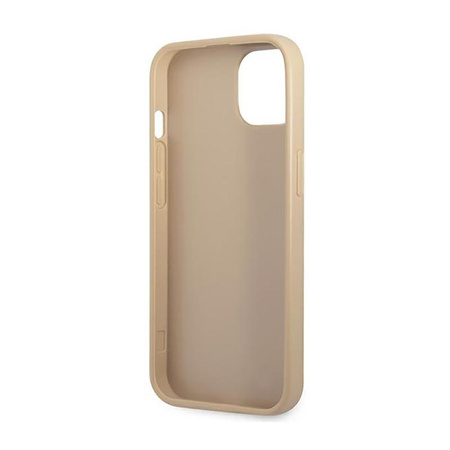 Guess Saffiano Triangle Logo Case - Case for iPhone 14 (Beige)