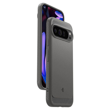 Spigen Rugged Armor - Étui pour Google Pixel 9 Pro XL (Gris marbré)