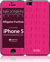 Nexgen Skins - Set de coques à effet 3D iPhone SE (2016) / iPhone 5s / iPhone 5 (Alligator Fuchsia 3D)