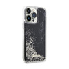 Guess Liquid Glitter Marble - Coque iPhone 14 Pro Max (Noir)