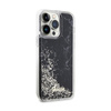 Guess Liquid Glitter Marble - iPhone 14 Pro Max Tasche (Schwarz)
