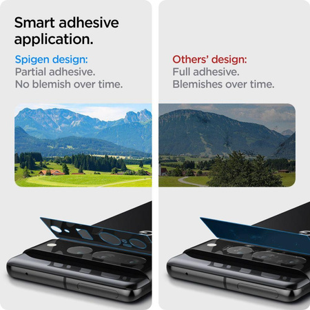 Spigen Optik.TR Camera Lens Protector - Objektivschutzglas für Google Pixel 7 Pro (2 Stück)
