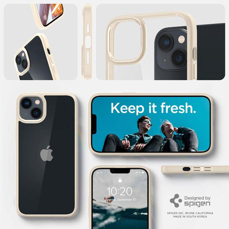 Spigen Ultra Hybrid - Case for iPhone 15 Plus / iPhone 14 Plus (Beige)