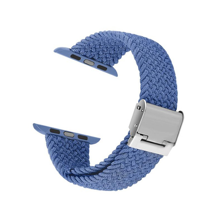 Crong Wave Band - Geflochtenes Armband für Apple Watch 44/45/46/49 mm (blau)