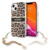 Guess Leopardí zlatý řetízek - pouzdro pro iPhone 13 Mini