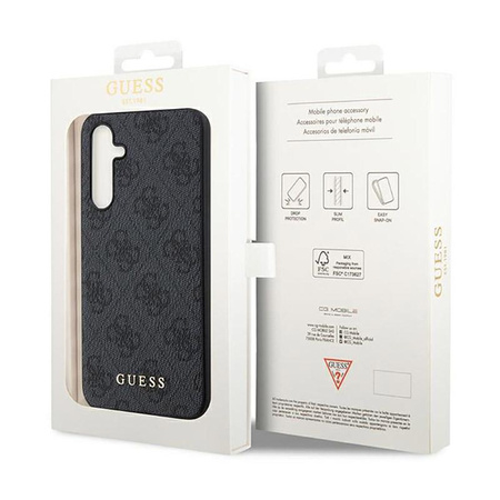 Guess 4G Metal Gold Logo - Etui Samsung Galaxy A54 5G (gris)