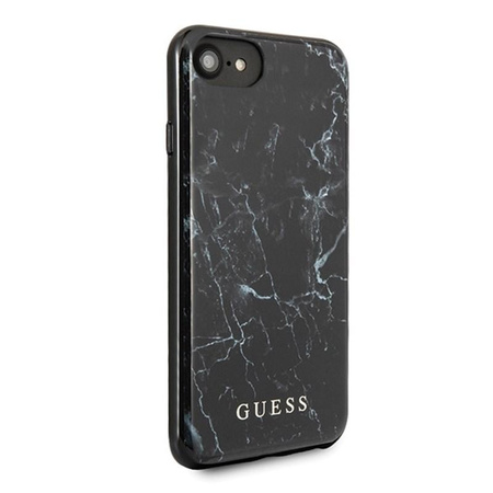 Guess Marble - Tasche iPhone SE 2020 / 8 / 7 (Schwarz)
