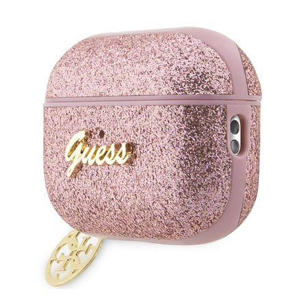 Guess 4G Glitter Flake - pouzdro pro Apple AirPods Pro 2 (růžové)