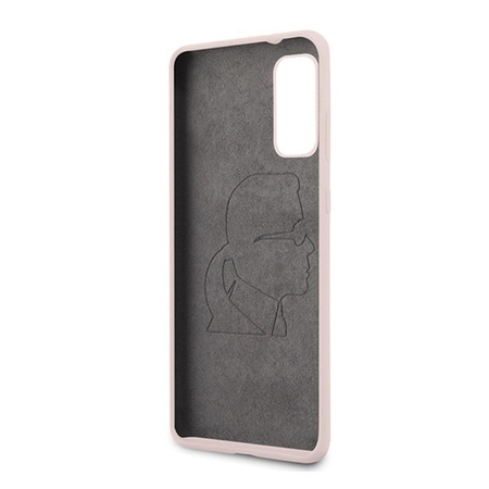 Karl Lagerfeld Fullbody Silicone Iconic - Coque Samsung Galaxy S20 (Rose clair)
