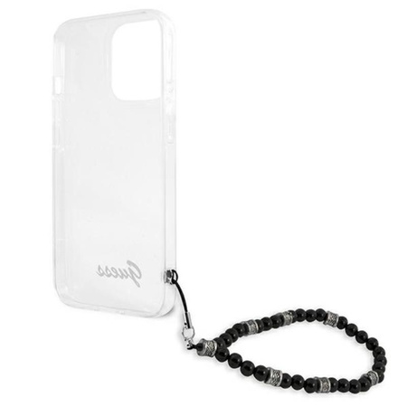 Guess Black Pearl Armband - iPhone 13 Pro Max Tasche (Transparent)