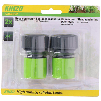 Kinzo - 3/4" Gartenschlauch-Kupplung 2 Stk.