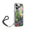 Guess Flower Cord - Etui ze smyczką iPhone 14 Pro (niebieski)